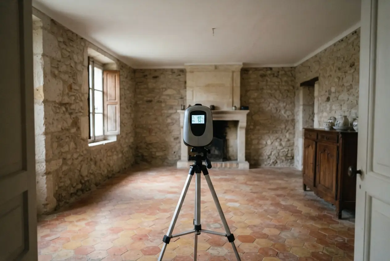 Visite de bilan thermique dans une maison ancienne à Jonquières