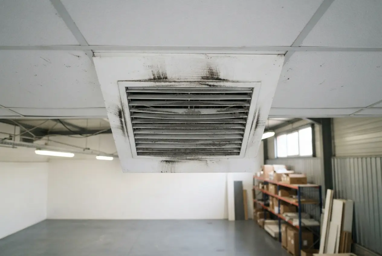 Climatiseur gainable encrassé dans un local d'activité à Sorgues